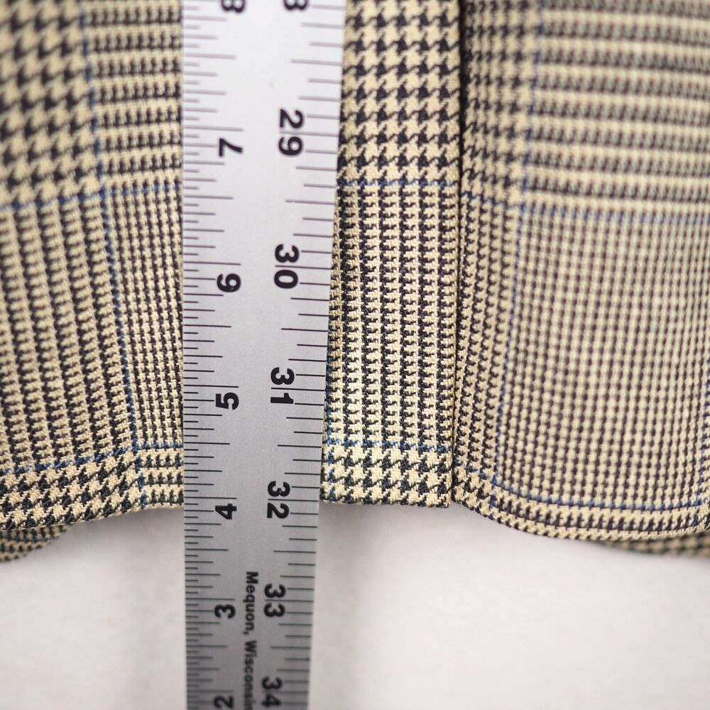 Ralph Lauren Polo University Club Tan Houndstooth Sport Coat Men 44R Silk Wool - Picture 13 of 13